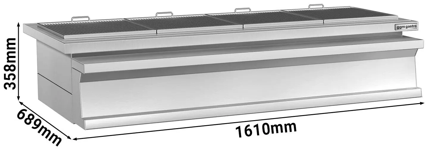 Гриль на углях GGM Gastro KGE1600 (Inox) - 5