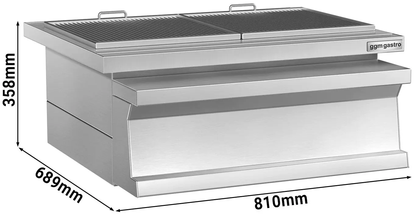 Гриль на углях GGM Gastro KGE800 (Inox) - 5