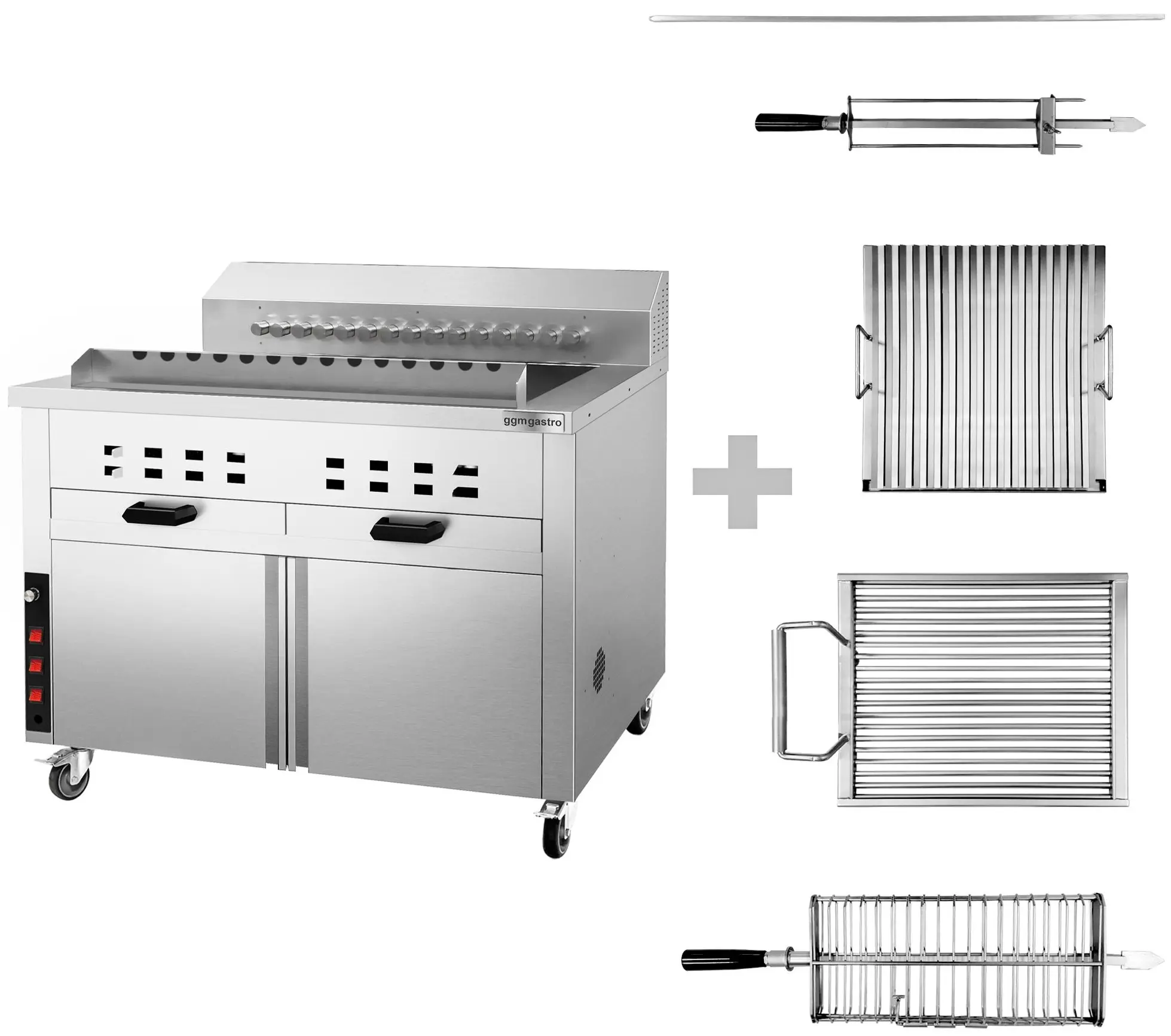Гриль на углях GGM Gastro KHGE15H (Inox) - 7