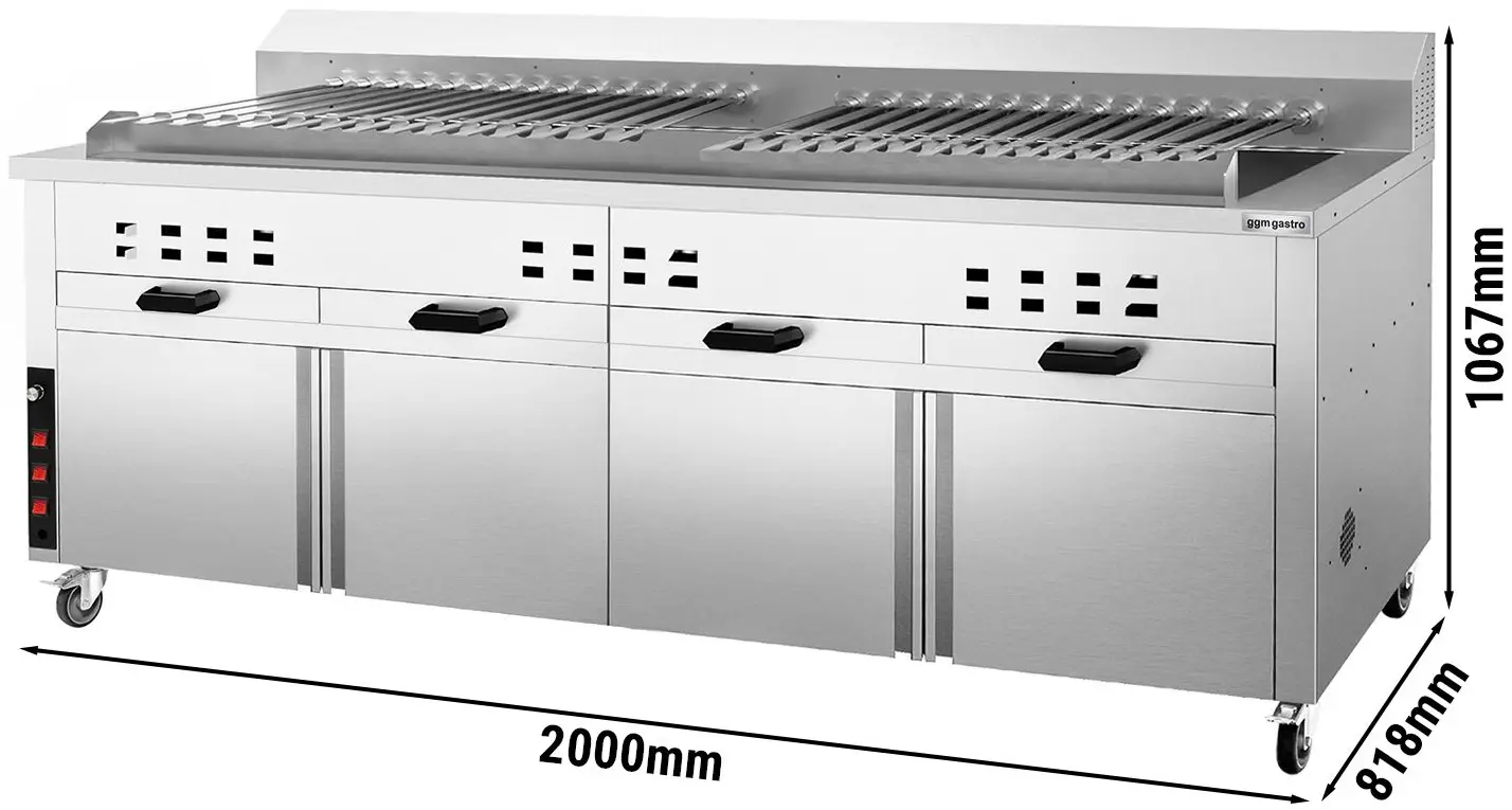 Гриль на углях GGM Gastro KHGEH30 (Inox) - 9