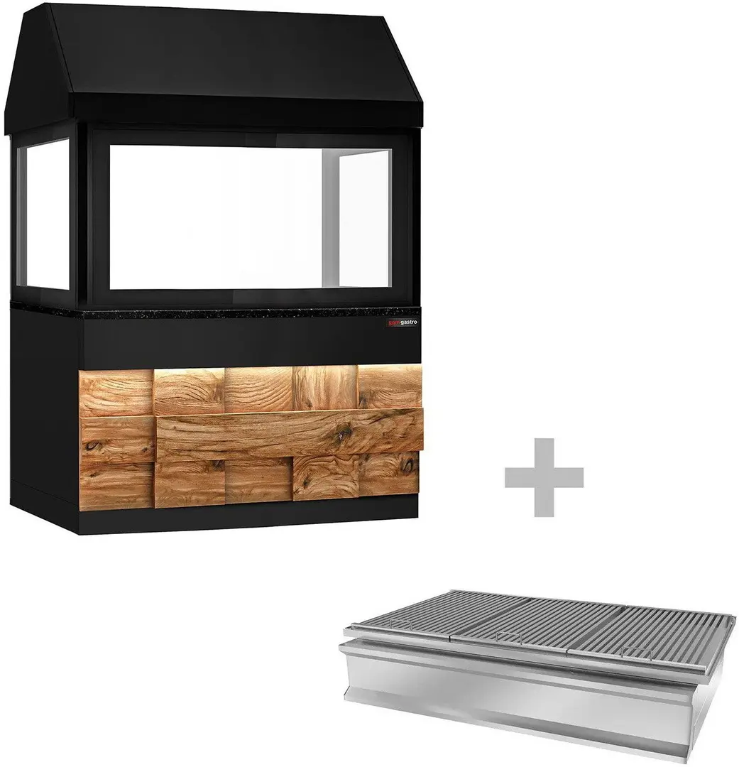 Grătar pe cărbuni GGM Gastro Toronto HGNE150D#KGE1200 (Black/Natural)