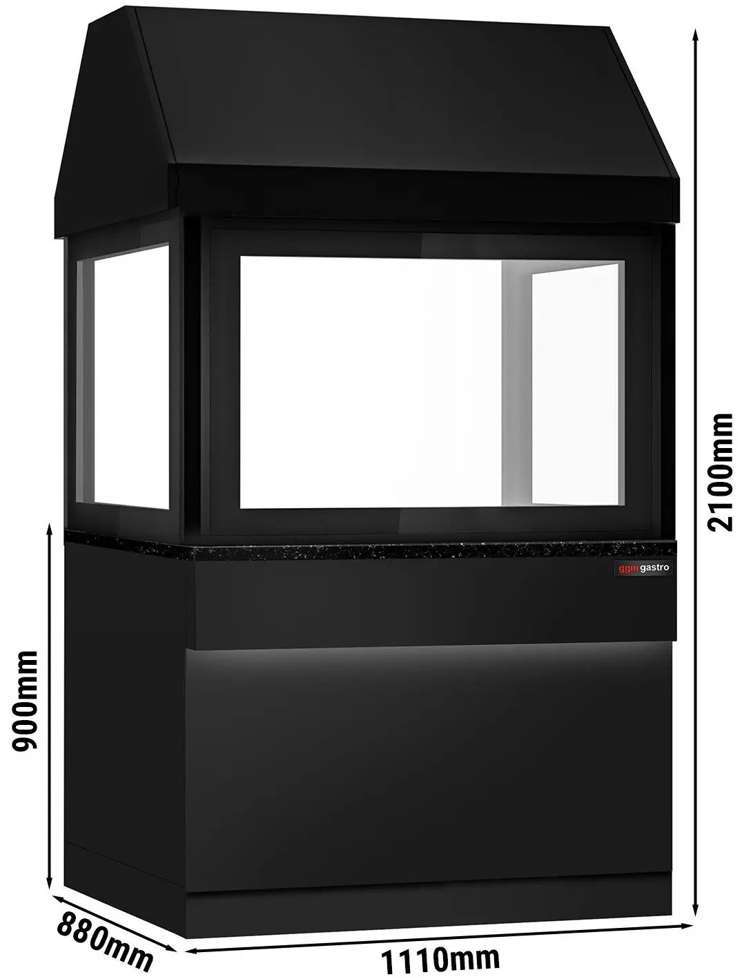 Grătar pe cărbuni GGM Gastro Toronto NMHKGE-110-S#KGE800 (Black/Inox) - 10