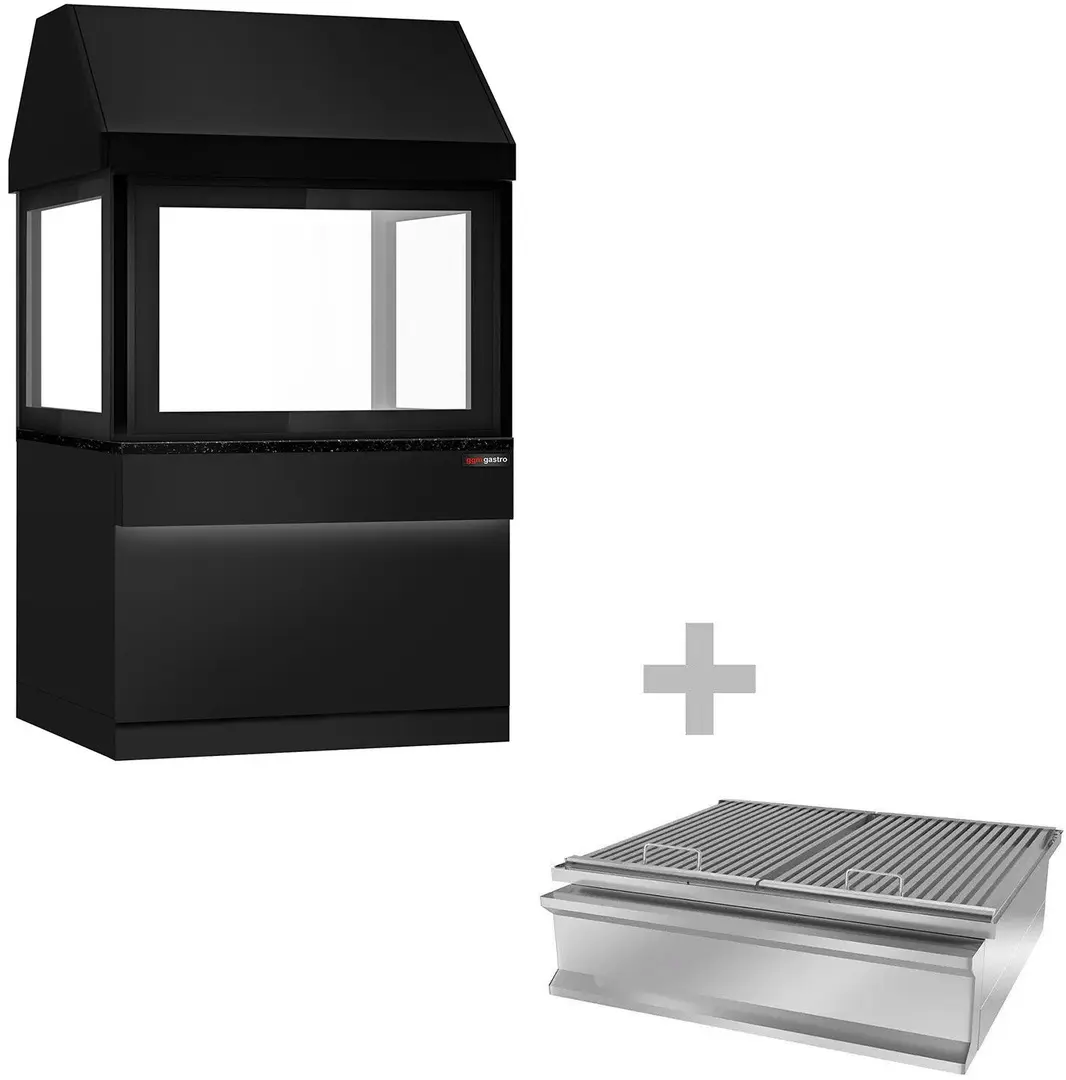 Grătar pe cărbuni GGM Gastro Toronto NMHKGE-110-S#KGE800 (Black/Inox)