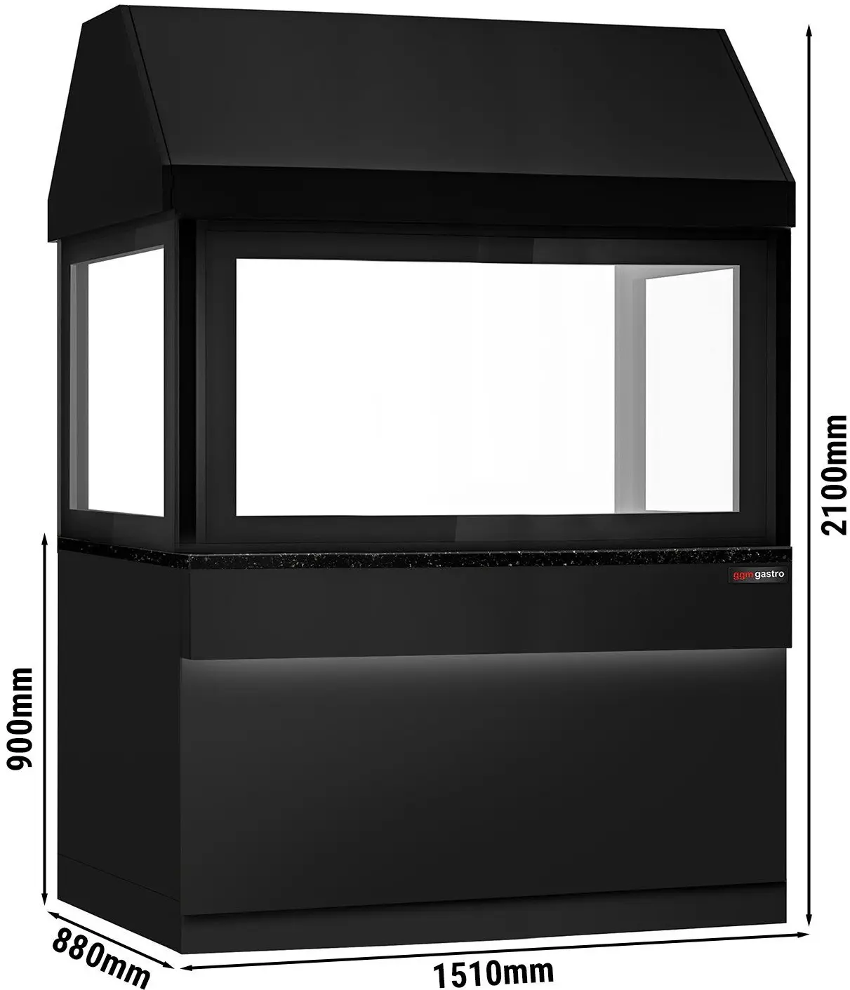 Grătar pe cărbuni GGM Gastro Toronto NMHKGE-150-S#KGE1200 (Black/Inox) - 11