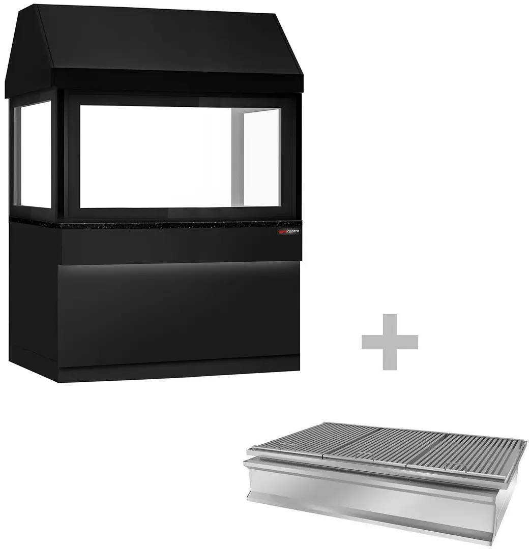Grătar pe cărbuni GGM Gastro Toronto NMHKGE-150-S#KGE1200 (Black/Inox)