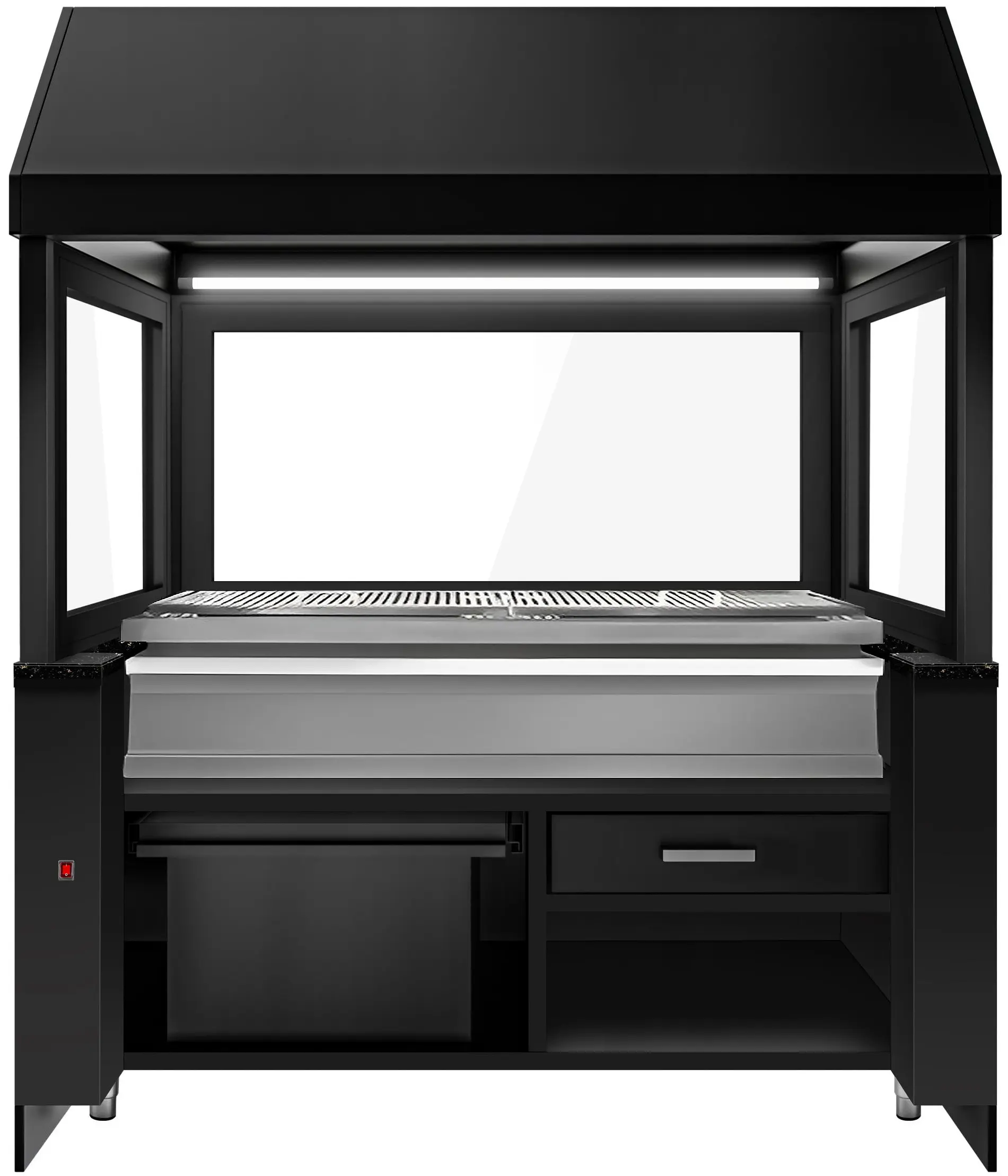 Grătar pe cărbuni GGM Gastro Toronto NMHKGE-190-S#KGE1600 (Black/Inox) - 2
