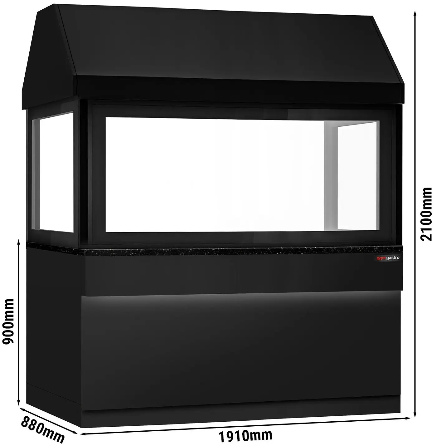 Grătar pe cărbuni GGM Gastro Toronto NMHKGE-190-S#KGE1600 (Black/Inox) - 10