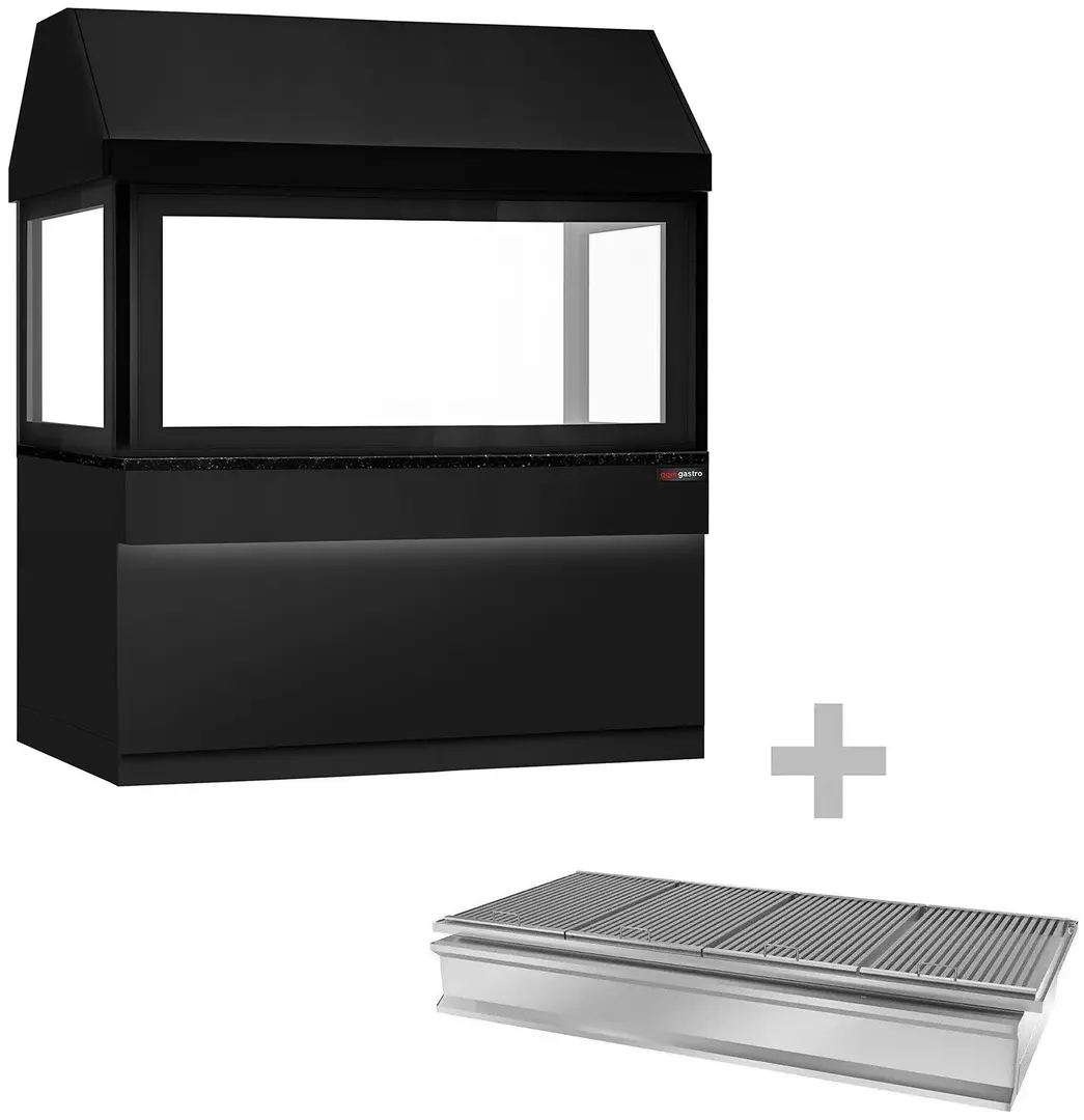 Grătar pe cărbuni GGM Gastro Toronto NMHKGE-190-S#KGE1600 (Black/Inox)