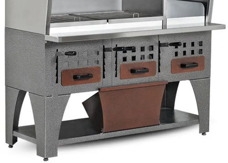 Гриль на углях пристенный GGM Gastro WGE16 (Brown/Inox) - 3