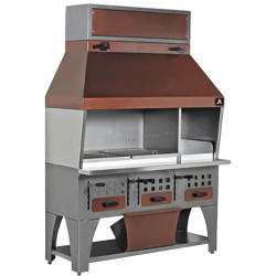 Гриль на углях пристенный GGM Gastro WGE16 (Brown/Inox)