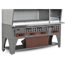 Гриль на углях пристенный GGM Gastro WGE215 (Brown/Inox) Thumb