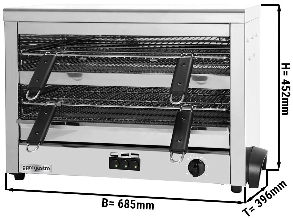 Гриль-саламандра GGM Gastro MTSGF634 (Inox) - 2