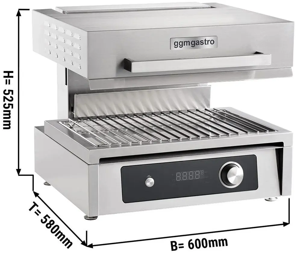 Гриль-саламандра GGM Gastro SMB60ES (Inox/Black) - 5