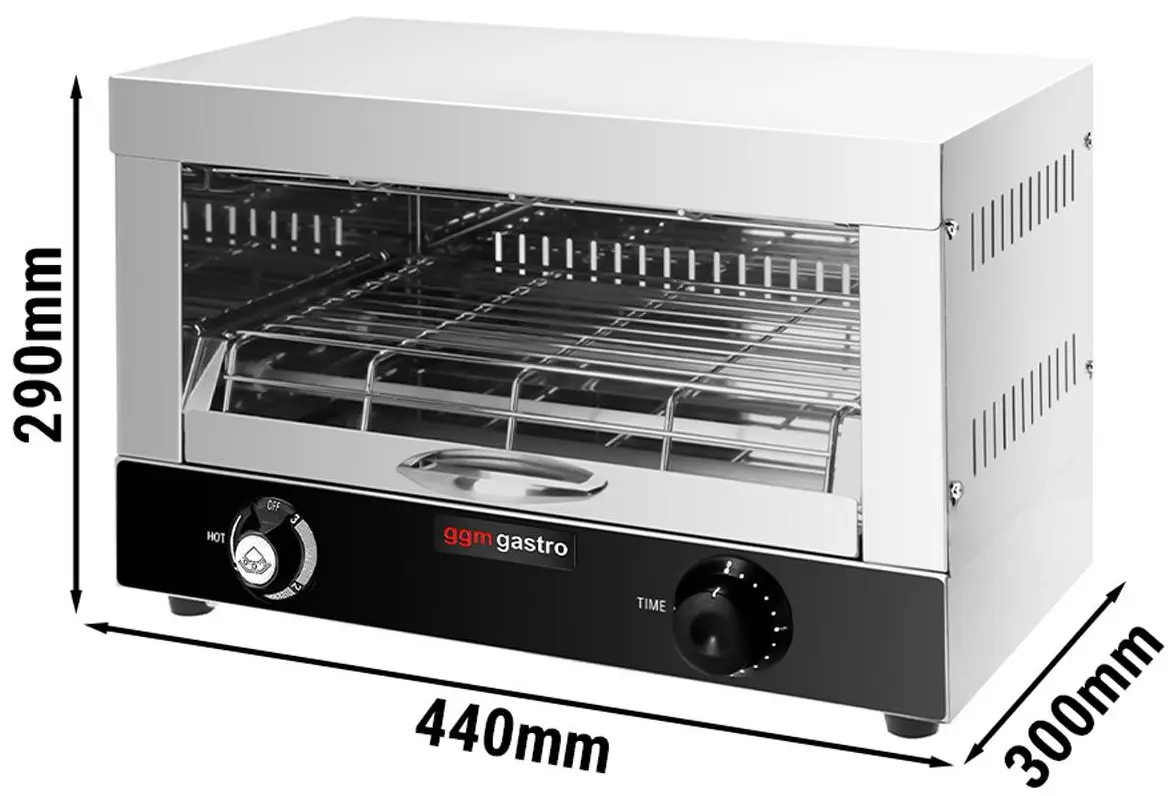 Гриль-саламандра GGM Gastro SMJ30 (Black/Inox) - 6
