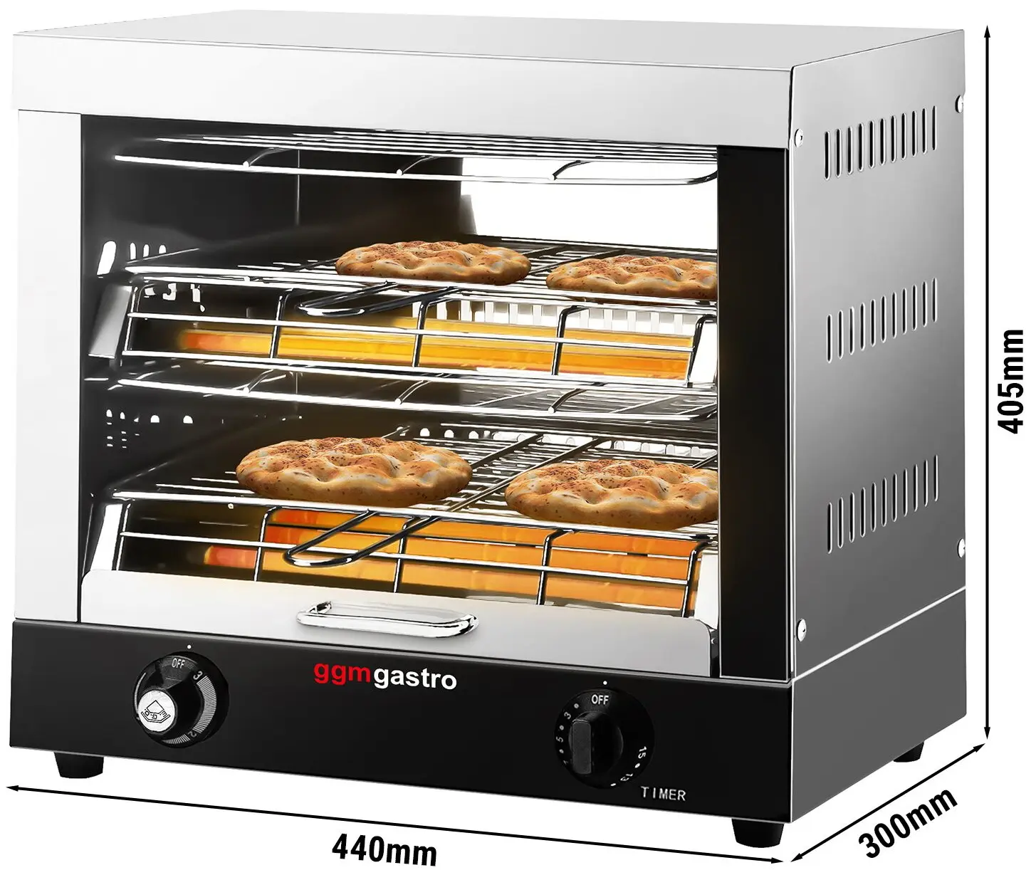 Гриль-саламандра GGM Gastro SMJ30D (Black/Inox) - 6
