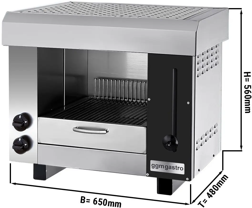 Гриль-саламандра GGM Gastro SMK2 (Inox/Black) - 2