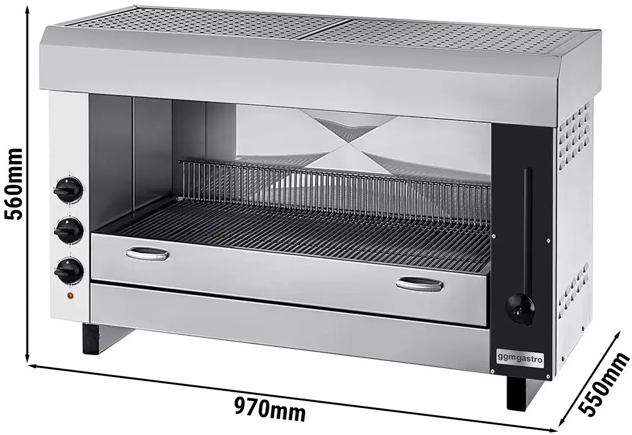 Гриль-саламандра GGM Gastro SMK3-E (Inox/Black) - 5