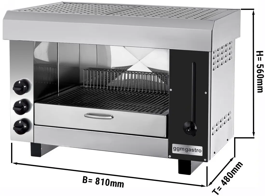 Гриль-саламандра GGM Gastro SMK3 (Inox/Black) - 2