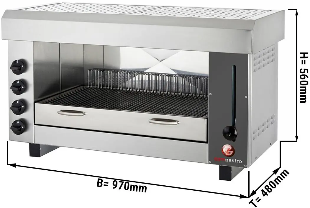 Гриль-саламандра GGM Gastro SMK4 (Inox/Black) - 6