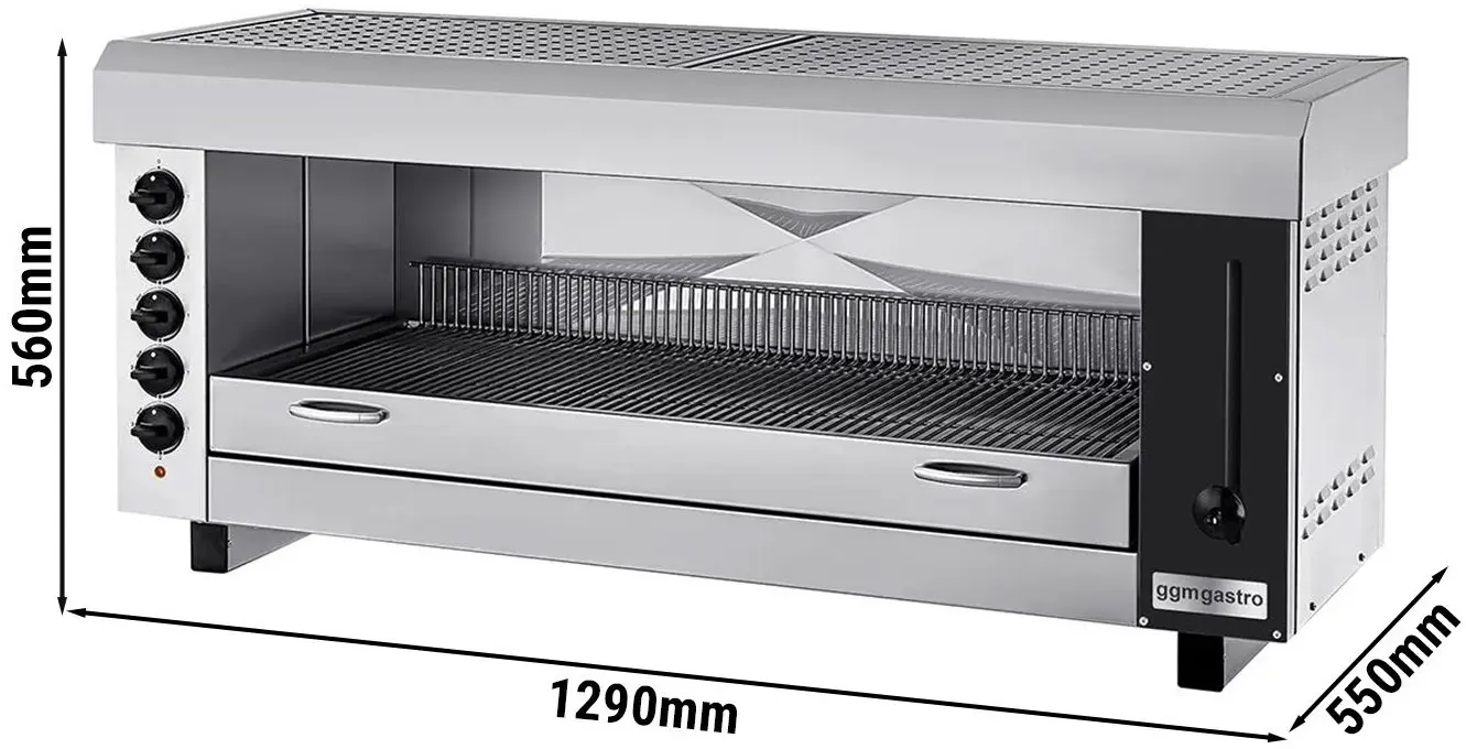 Гриль-саламандра GGM Gastro SMK5-E (Inox/Black) - 5