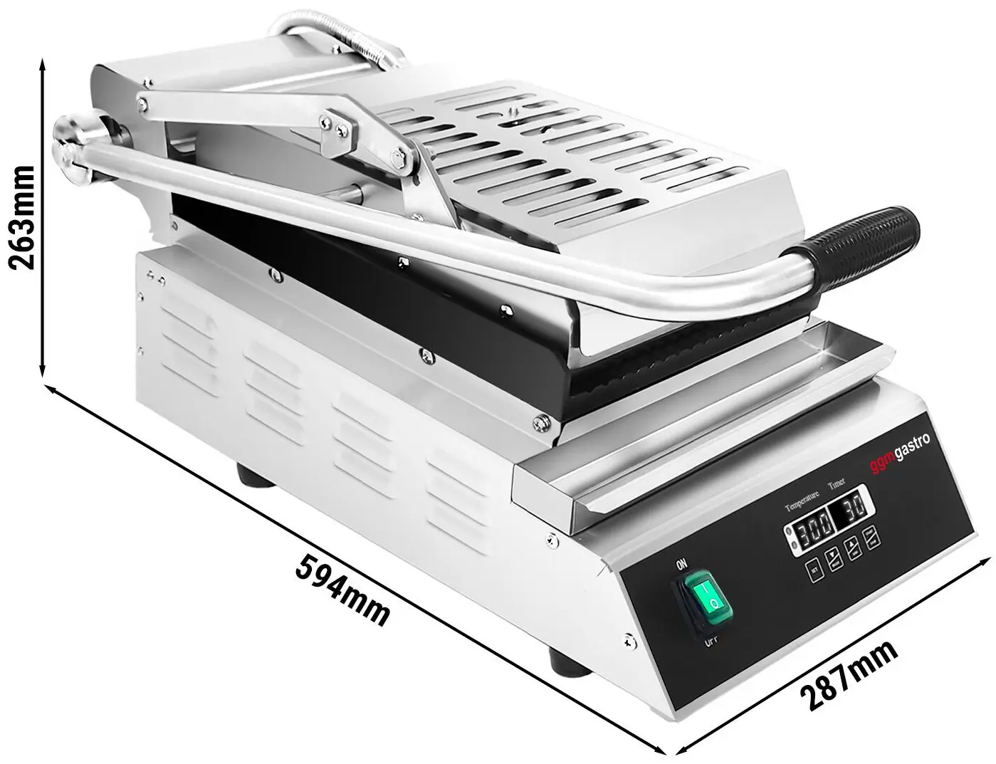 Контактный гриль для гамбургеров GGM Gastro KGJ362 (Black/Inox) - 8