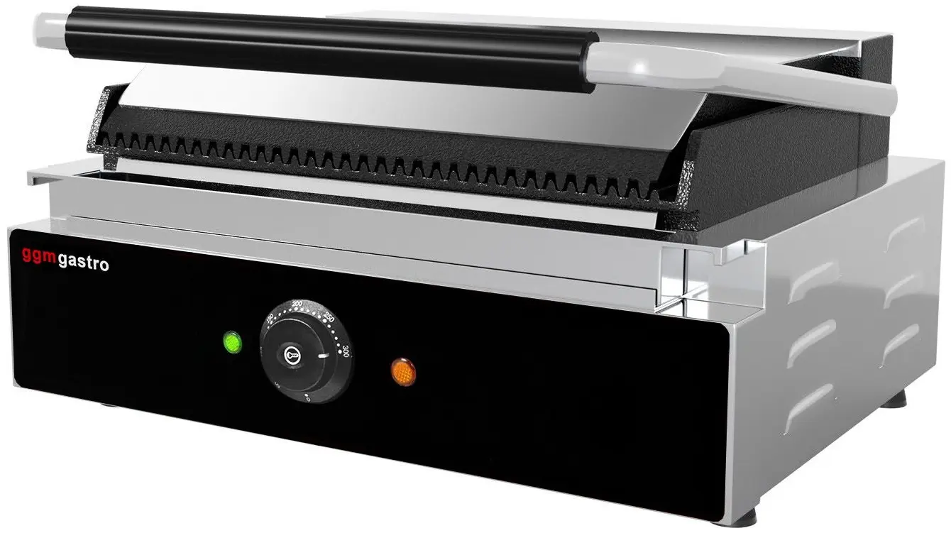 Контактный гриль для гамбургеров GGM Gastro KGJ442 (Black/Inox) - 2