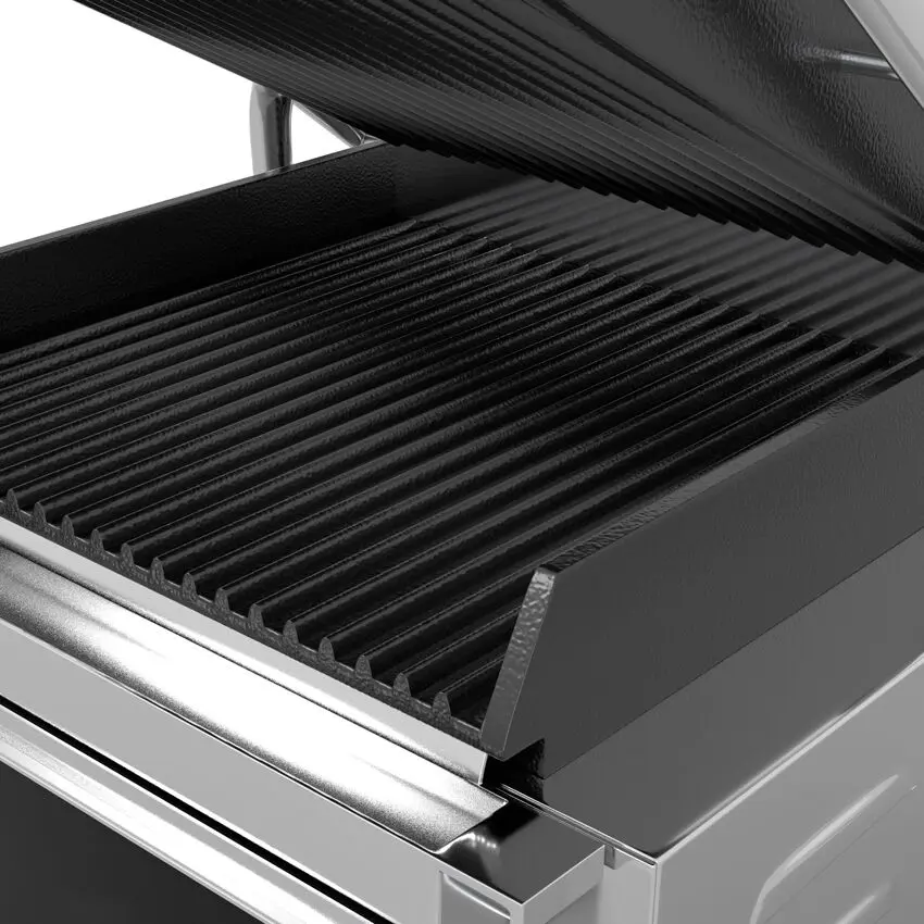 Контактный гриль для гамбургеров GGM Gastro KGJ442 (Black/Inox) - 3