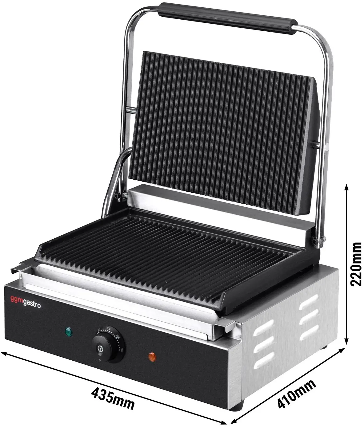 Контактный гриль для гамбургеров GGM Gastro KGJ442 (Black/Inox) - 5