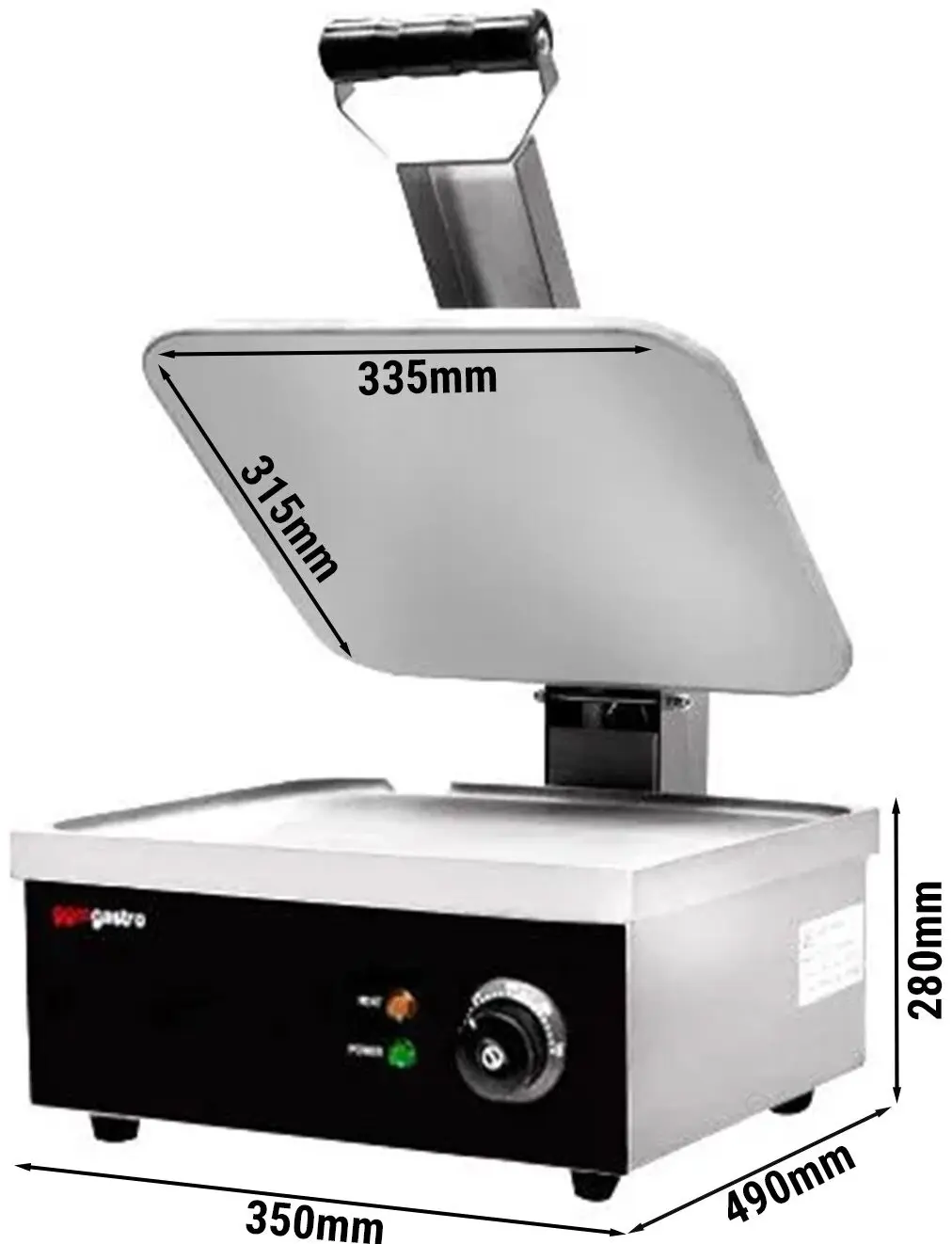 Gratar de contact GGM Gastro KGJ12 (Black/Inox) - 9