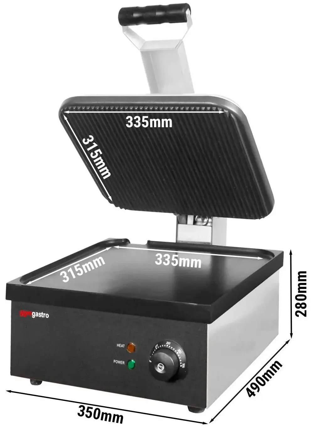 Gratar de contact GGM Gastro KGJ13 (Black/Inox) - 9