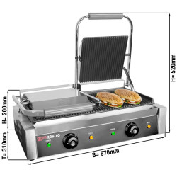 Контактный гриль GGM Gastro KGKB300 (Black/Inox) Thumb