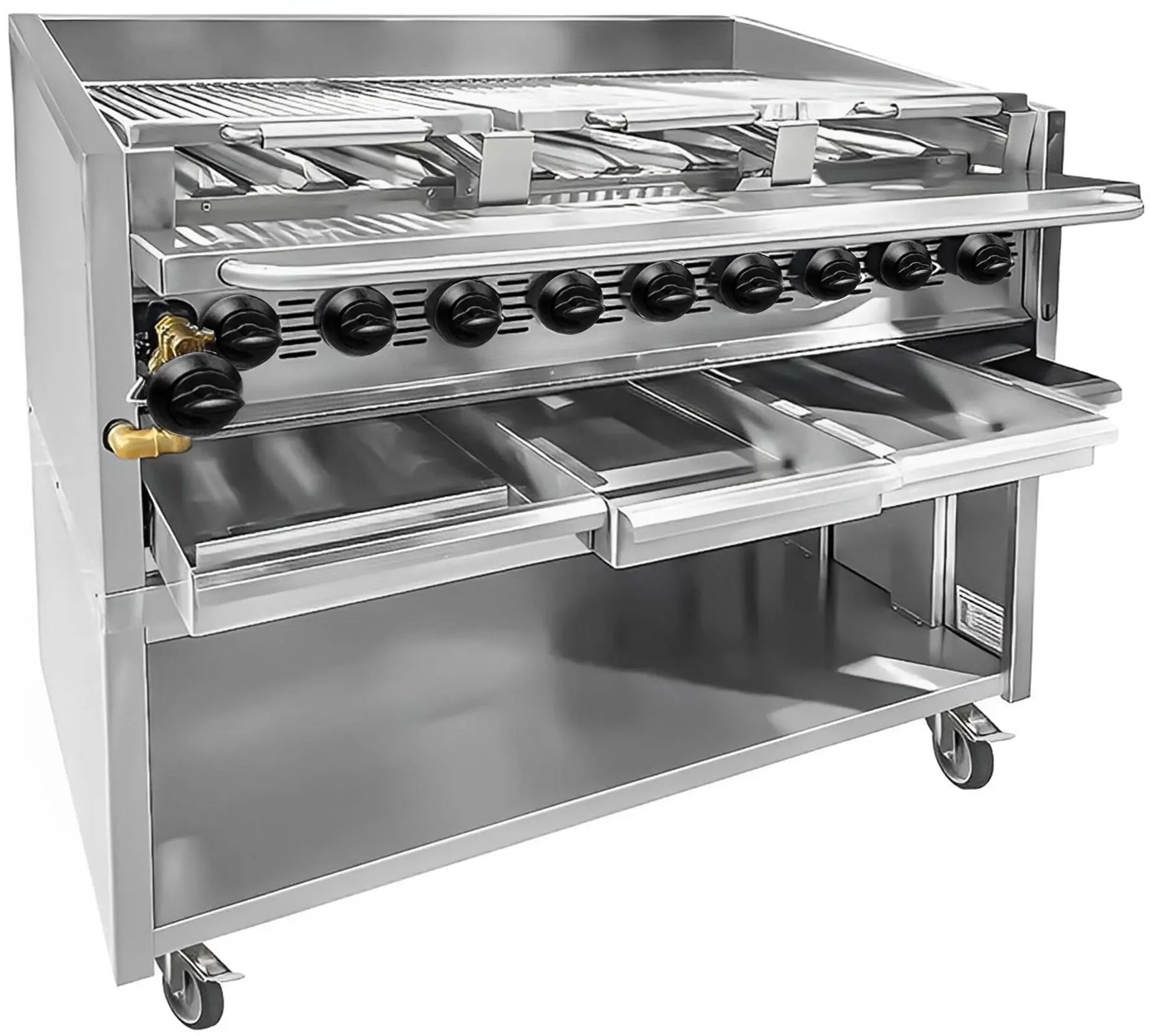 Лавовый гриль газовый GGM Gastro HSOE2 (Inox) - 2