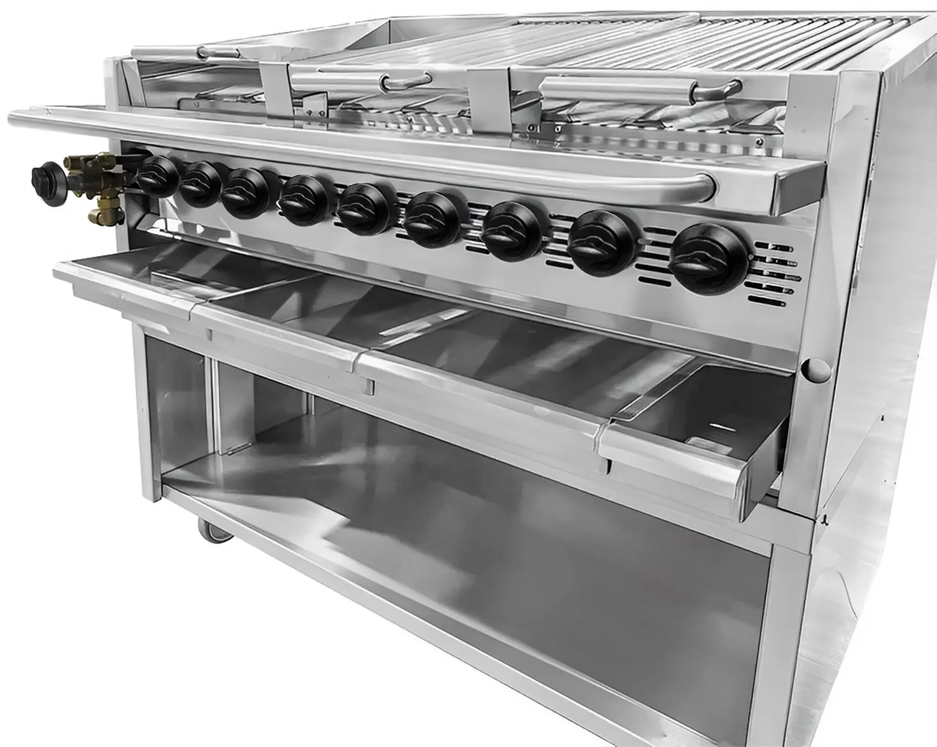 Лавовый гриль газовый GGM Gastro HSOE2 (Inox) - 3