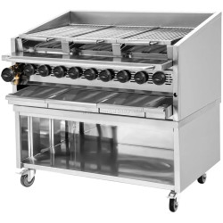 Лавовый гриль газовый GGM Gastro HSOE2 (Inox)