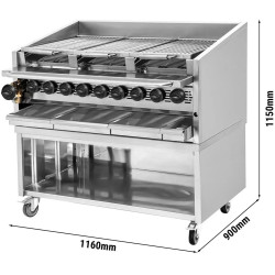 Лавовый гриль газовый GGM Gastro HSOE2 (Inox) Thumb