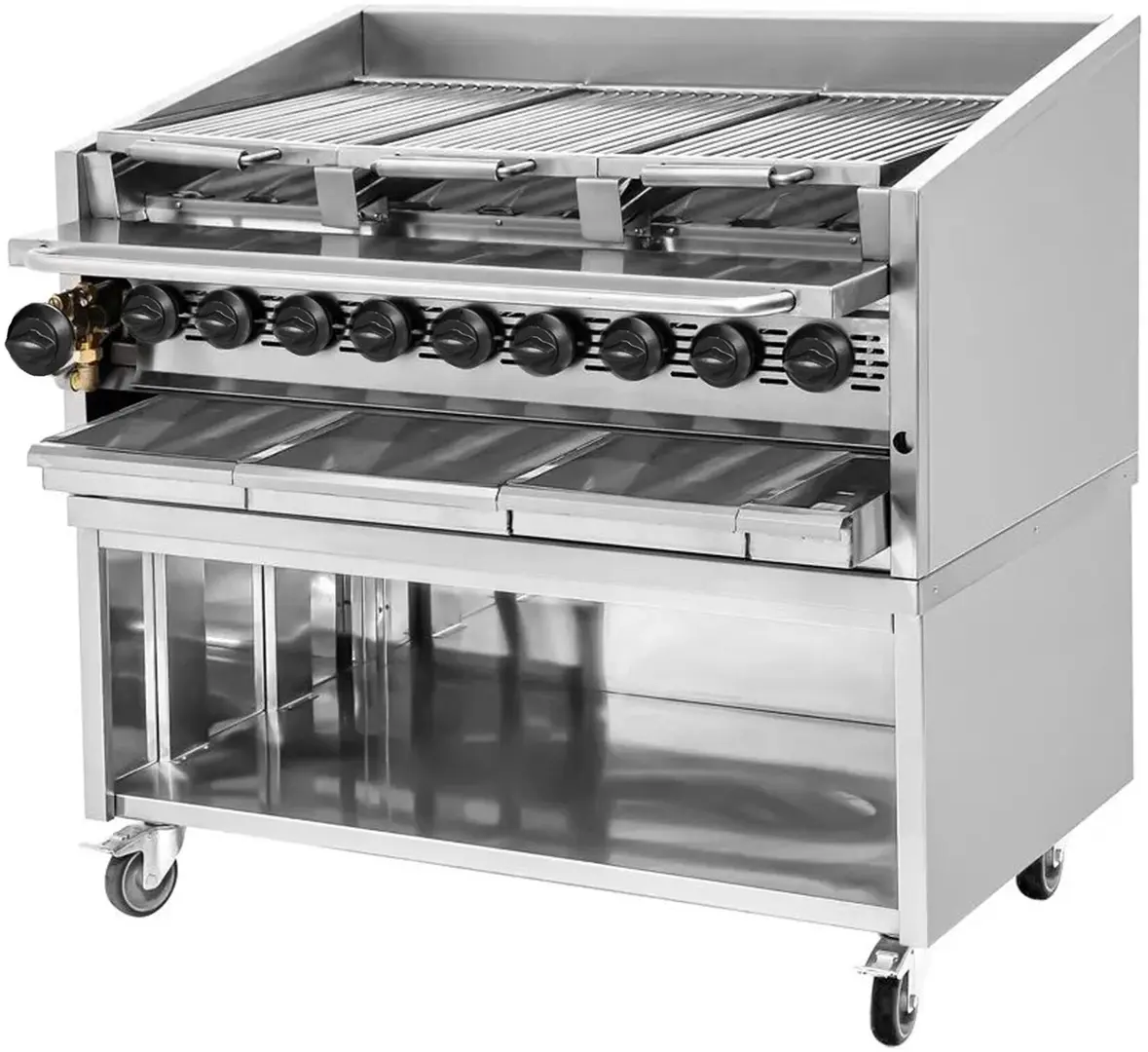 Лавовый гриль газовый GGM Gastro HSOE2 (Inox)