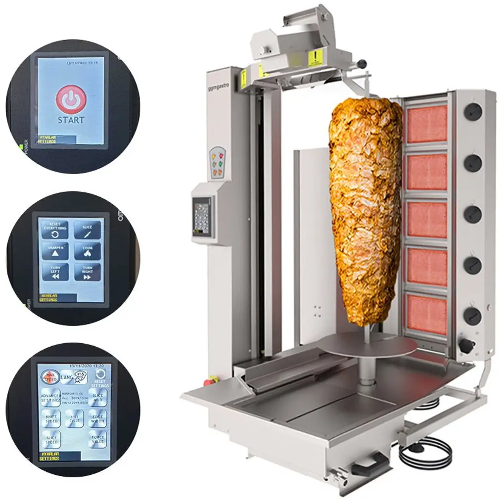 Робот-гриль для шаурмы газовый GGM Gastro DRAT120 (Inox) - 2