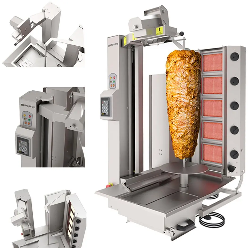 Робот-гриль для шаурмы газовый GGM Gastro DRAT120 (Inox) - 3
