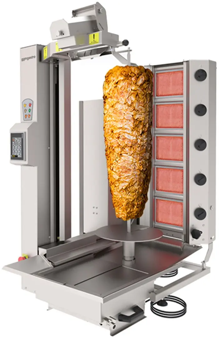 Робот-гриль для шаурмы газовый GGM Gastro DRAT120 (Inox)