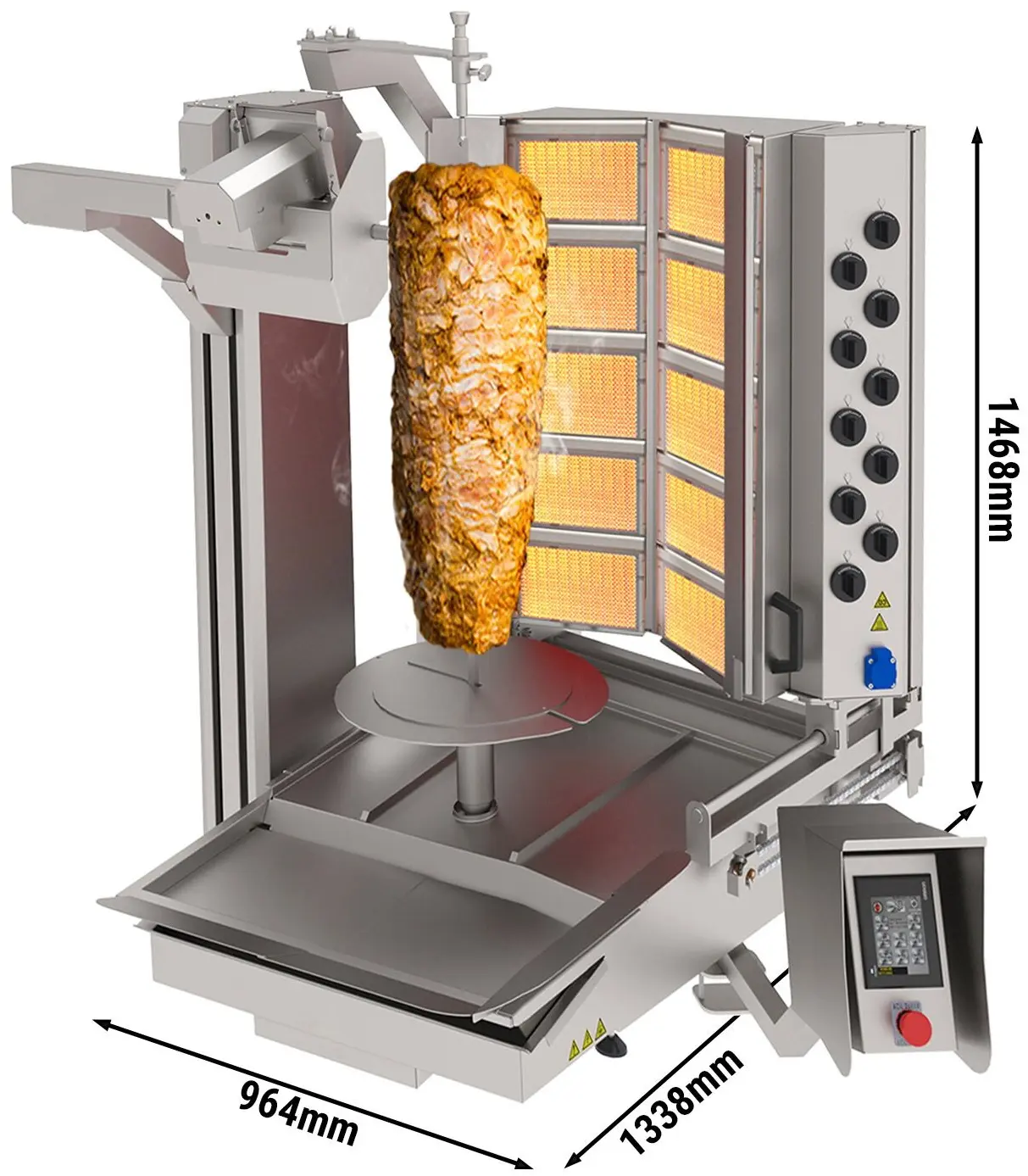 Робот-гриль для шаурмы газовый GGM Gastro DRAT275 (Inox) - 4