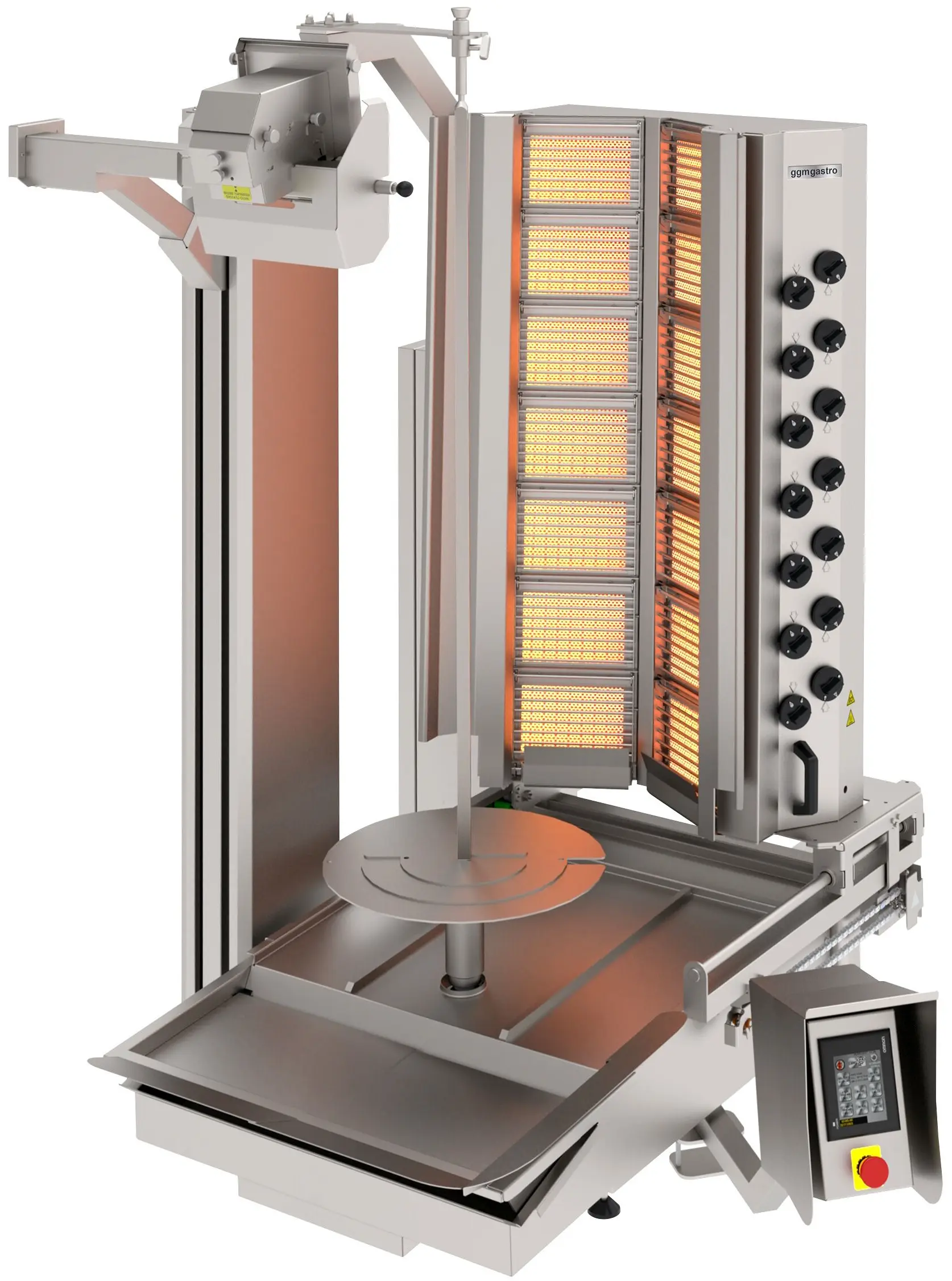 Robot de shaorma pe gaz GGM Gastro DRAT350 (Inox) - 2