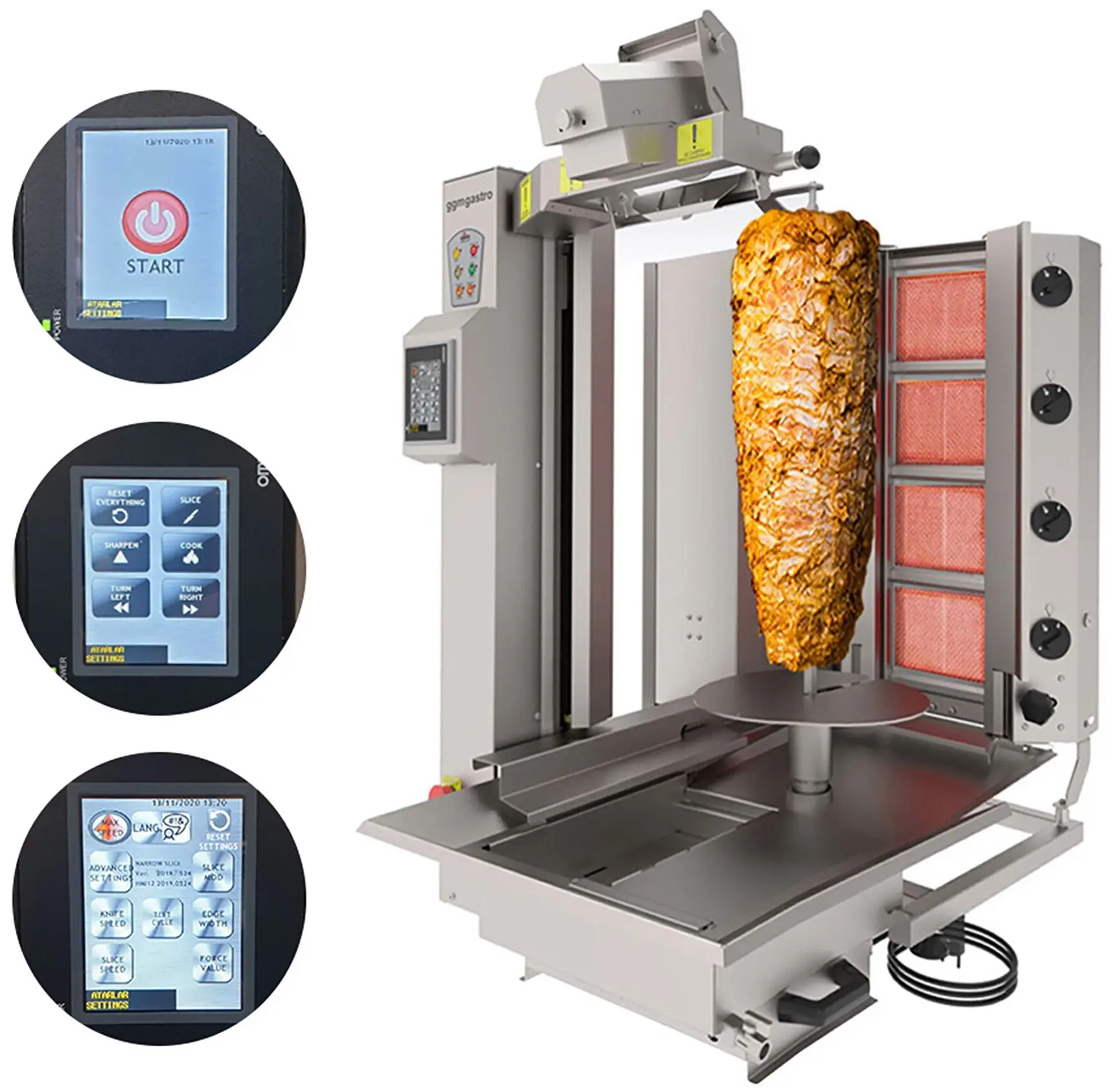 Robot de shaorma pe gaz GGM Gastro DRAT95 (Inox) - 2