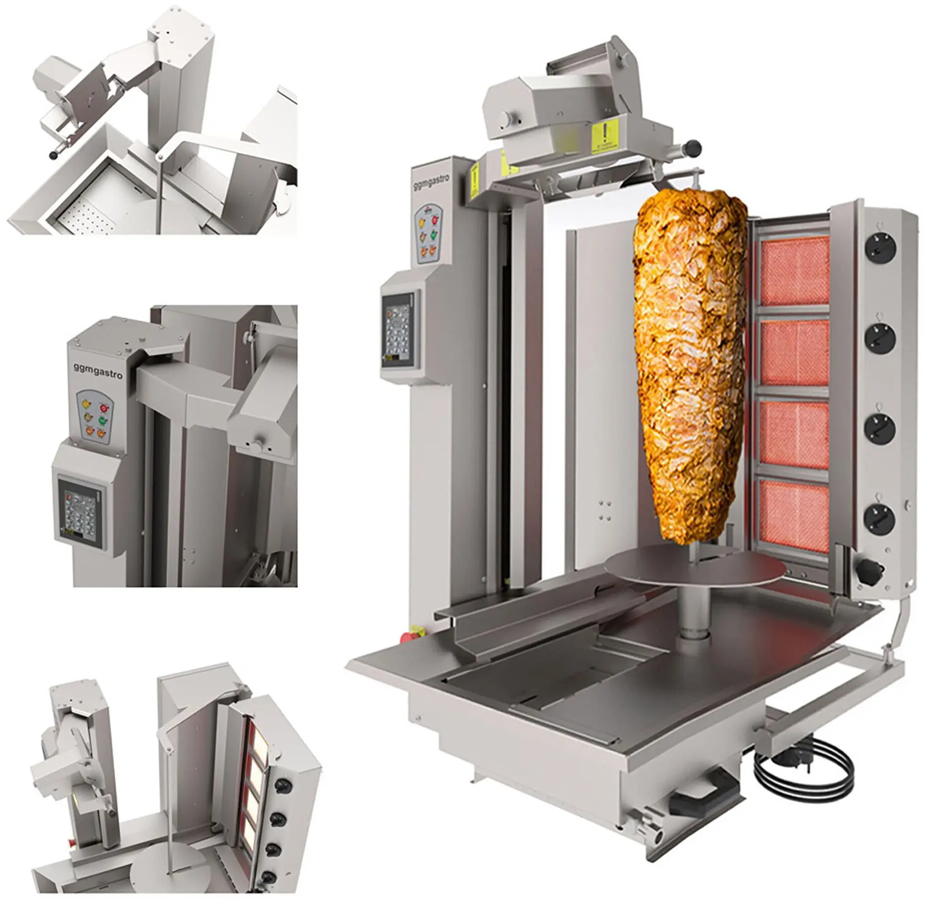 Robot de shaorma pe gaz GGM Gastro DRAT95 (Inox) - 3