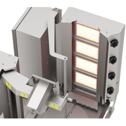 Robot de shaorma pe gaz GGM Gastro DRAT95 (Inox) Thumb