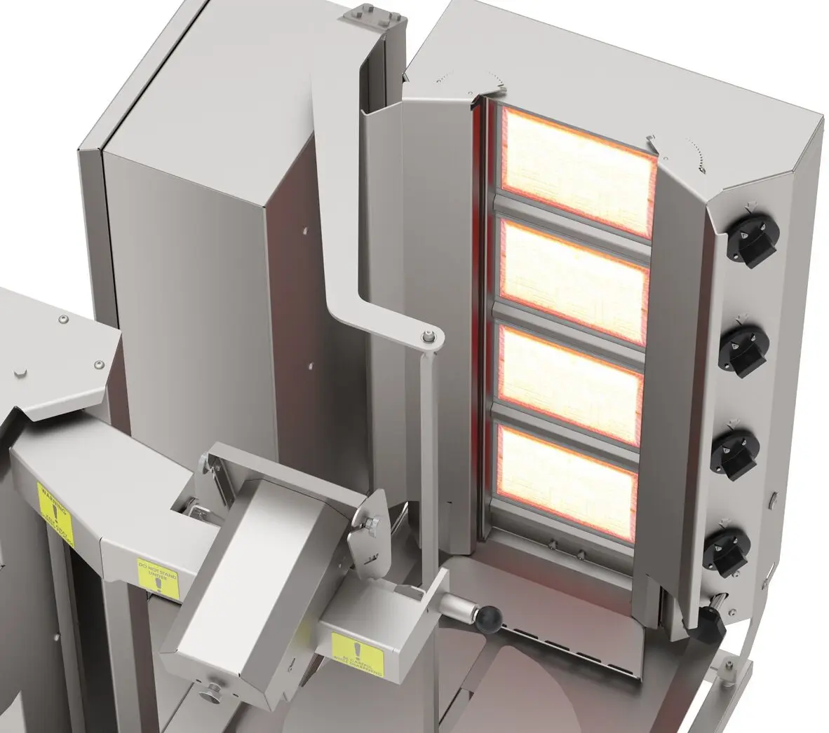 Robot de shaorma pe gaz GGM Gastro DRAT95 (Inox) - 5