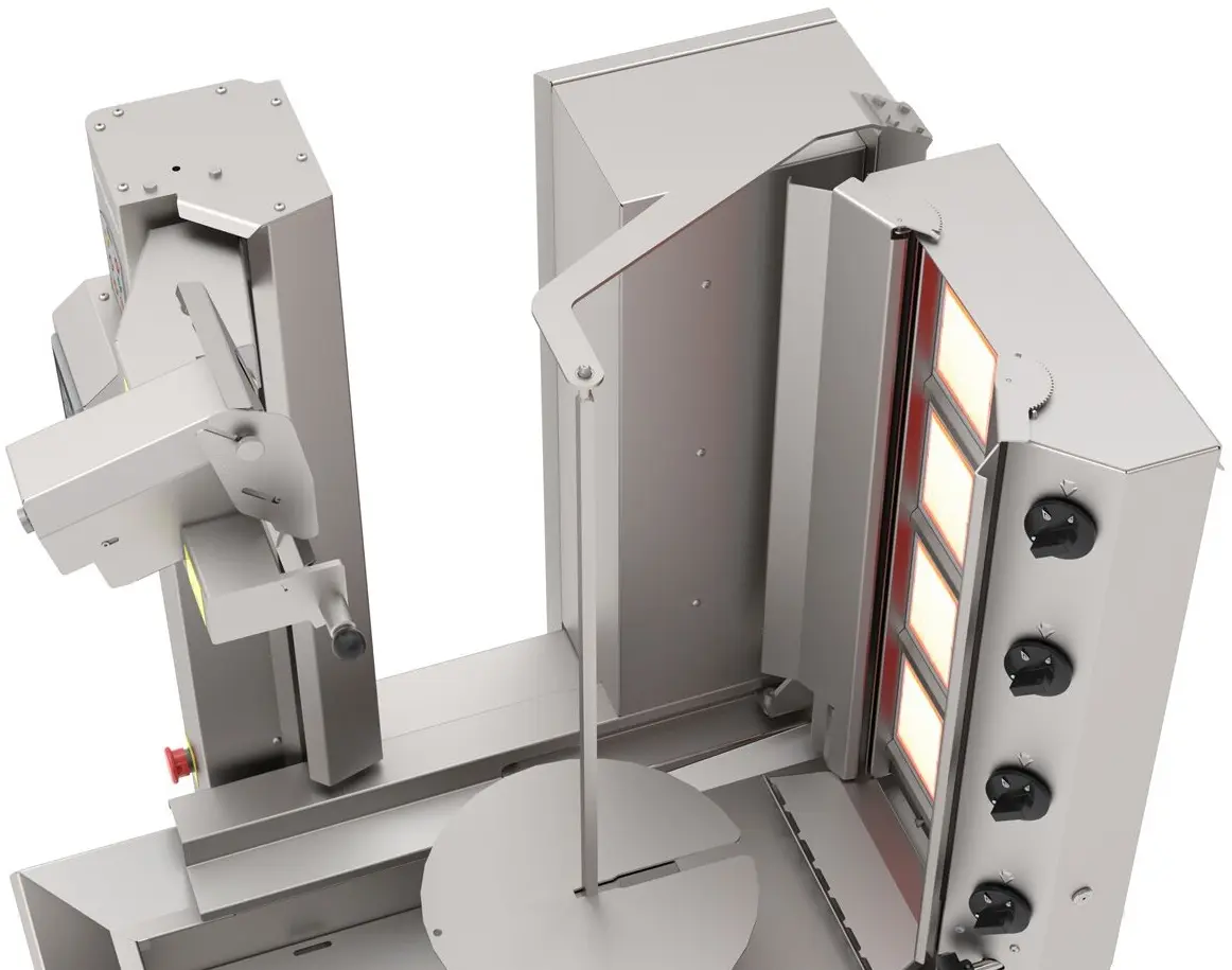 Robot de shaorma pe gaz GGM Gastro DRAT95 (Inox) - 6