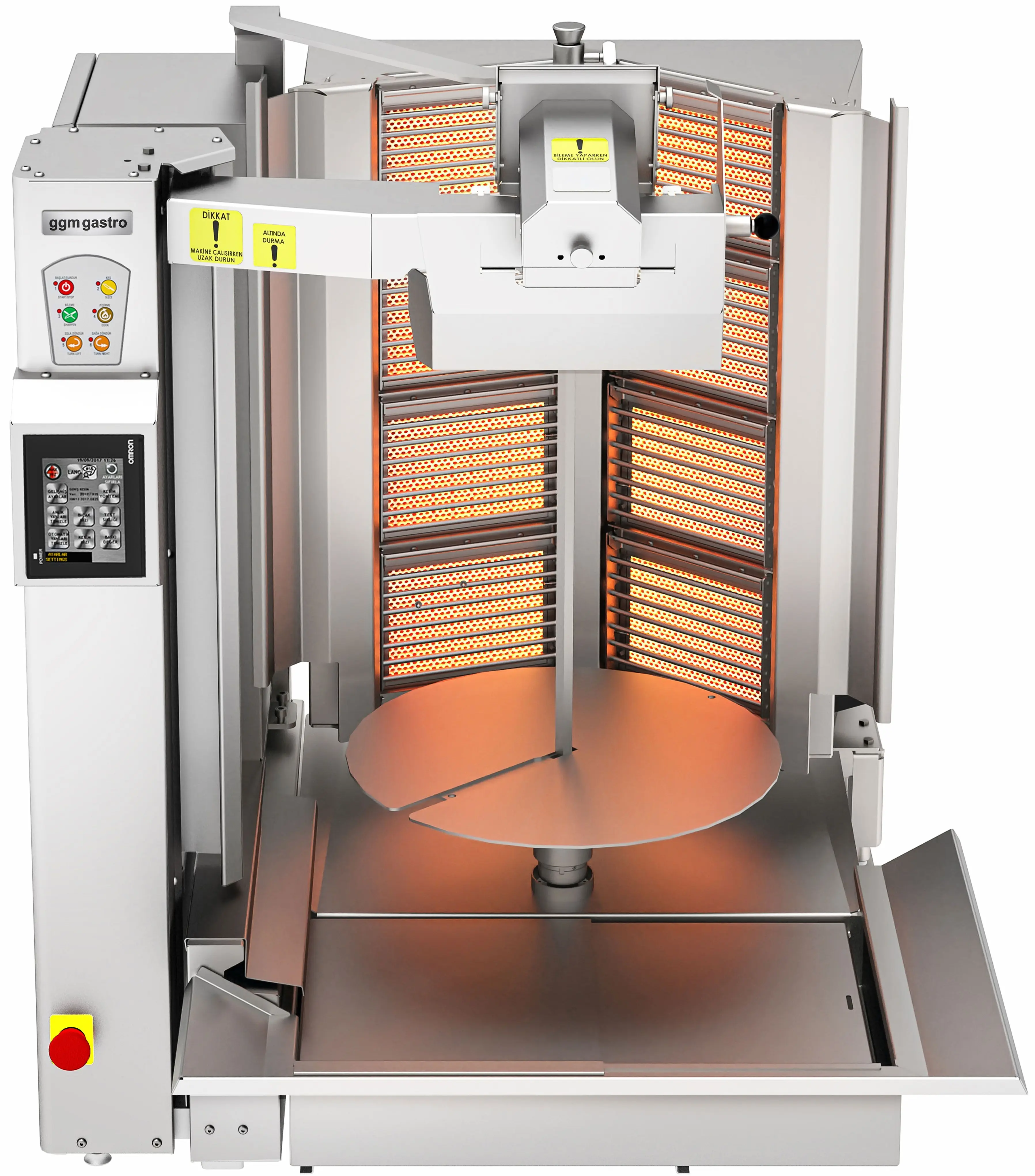 Робот-гриль для шаурмы газовый GGM Gastro DRATV95 (Inox) - 3