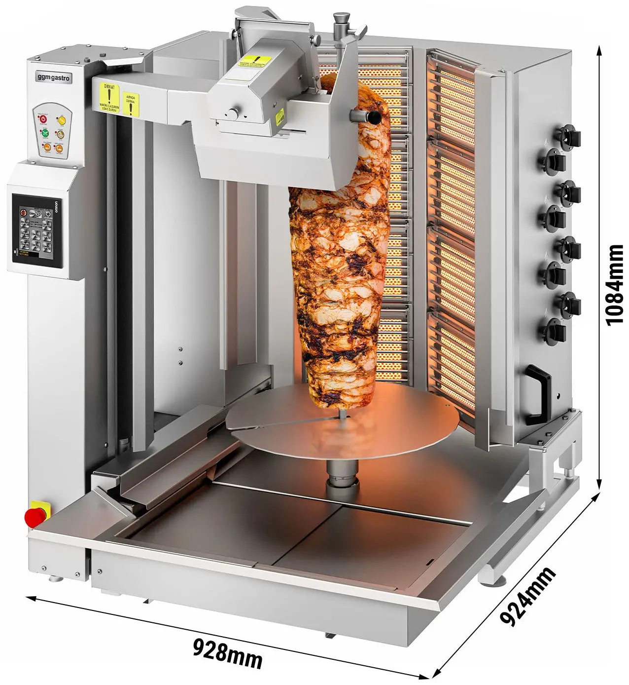Робот-гриль для шаурмы газовый GGM Gastro DRATV95 (Inox) - 6
