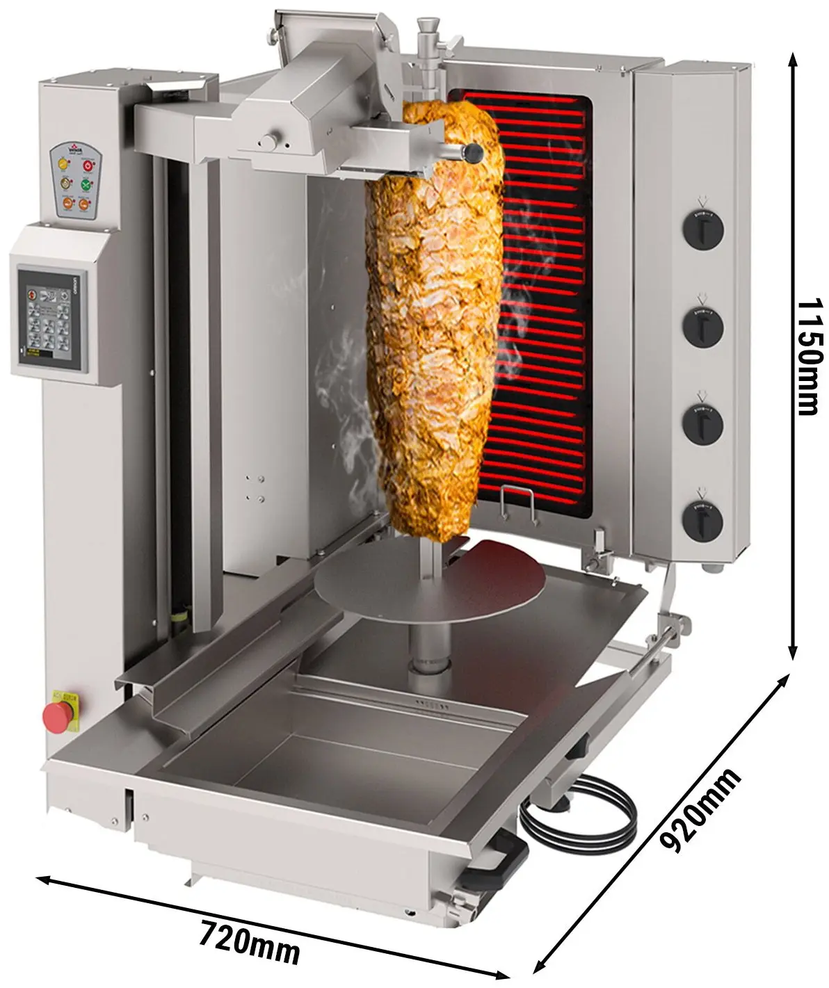 Робот-гриль для шаурмы GGM Gastro DRAT4E (Inox) - 3