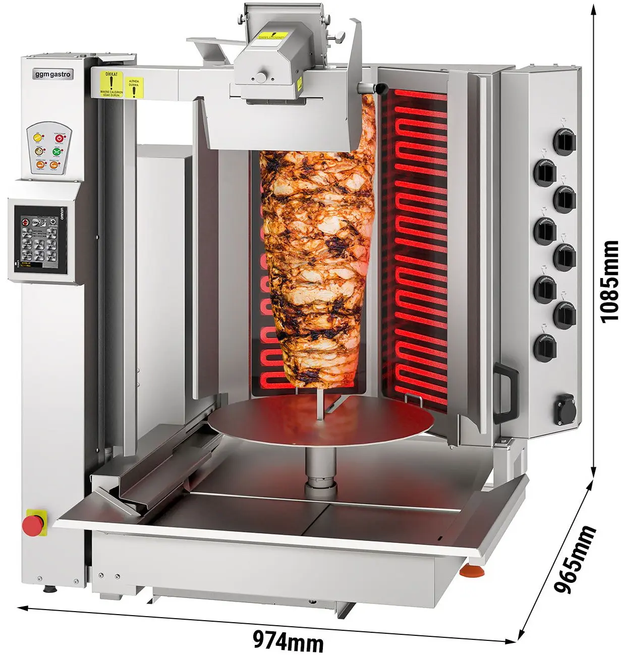 Robot de shaorma electric GGM Gastro DRATEV95 (Inox) - 6